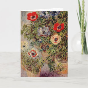 Claude Monet - Stillleben mit Anemonies Feiertagskarte