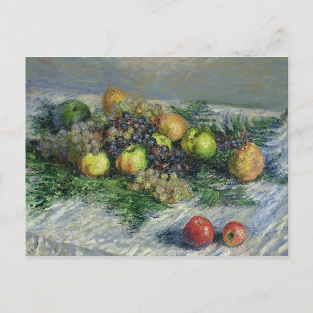 Claude Monet | Stillleben mit Birnen und Trauben Postkarte (Vorderseite)