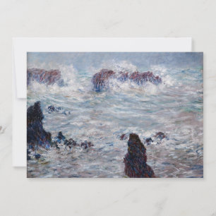 Claude Monet - Sturm an der Küste von Belle-Ile Dankeskarte