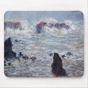 Claude Monet - Sturm an der Küste von Belle-Ile Mousepad