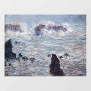 Claude Monet - Sturm vor der Küste von Belle-Ile Fensteraufkleber