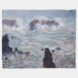 Claude Monet - Sturm vor der Küste von Belle-Ile Fleecedecke