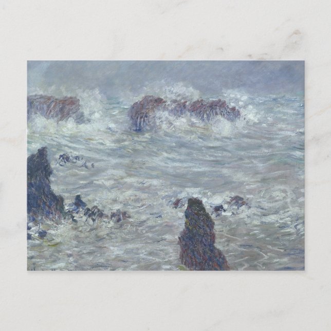 Claude Monet | Sturm vor der Küste von Belle-Ile Postkarte (Vorderseite)