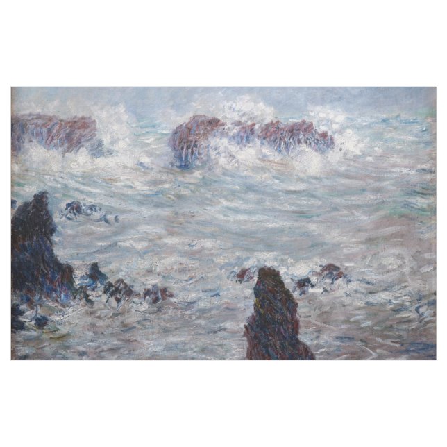 Claude Monet - Sturm vor der Küste von Belle-Ile Stoff (Yard (91,4 cm))
