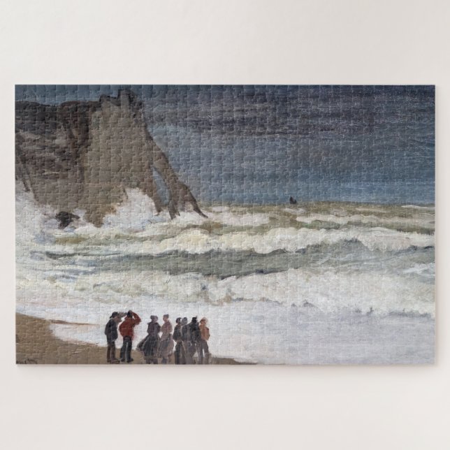 Claude Monet - Stürmische See bei Etretat (Horizontal)
