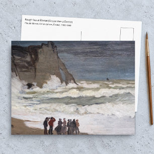 Claude Monet - Stürmische See bei Etretat Postkarte