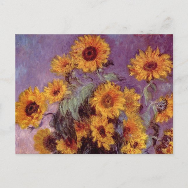 Claude Monet Sunflowers Postkarte (Vorderseite)