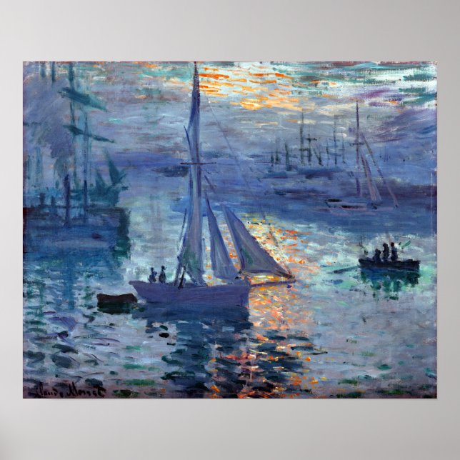 Claude Monet Sunrise - Marine Poster (Vorne)
