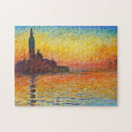 Claude Monet Sunset in Venedig Impressionist Art