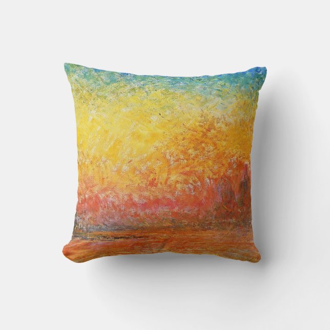 Claude Monet Sunset in Venedig Impressionist Art Kissen (Vorderseite)