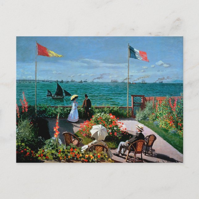 Claude Monet | Terrasse bei Sainte-Adresse, 1867 Postkarte (Vorderseite)