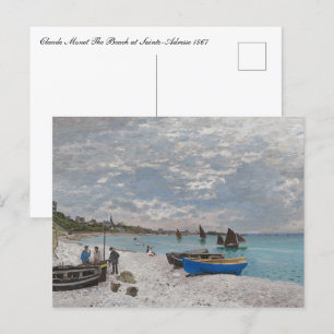 Claude Monet The Beach unter Sainte-Adresse 1867 Postkarte