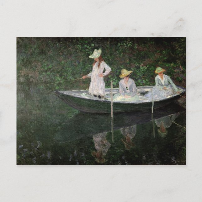 Claude Monet | The Boat at Giverny, c.1887 Postkarte (Vorderseite)