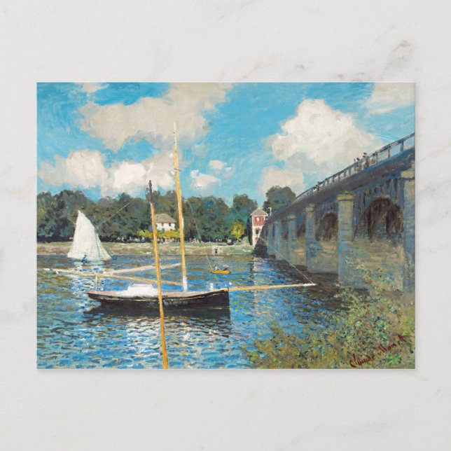 Claude Monet The Bridge bei Argenteuil (1874) Postkarte (Vorderseite)