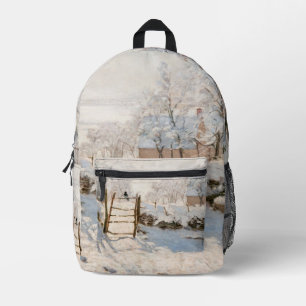 Claude Monet - The Magpie Bedruckter Rucksack