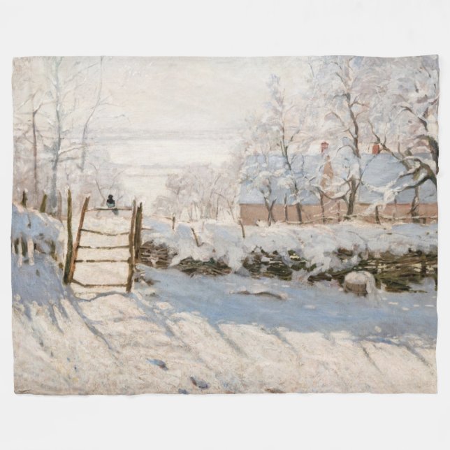 Claude Monet - The Magpie Fleecedecke (Vorderseite (Horizontal))