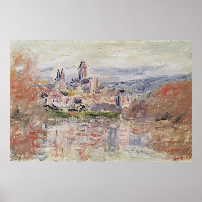 Claude Monet | The Village of Vetheuil, c.1881 Poster (Vorne)