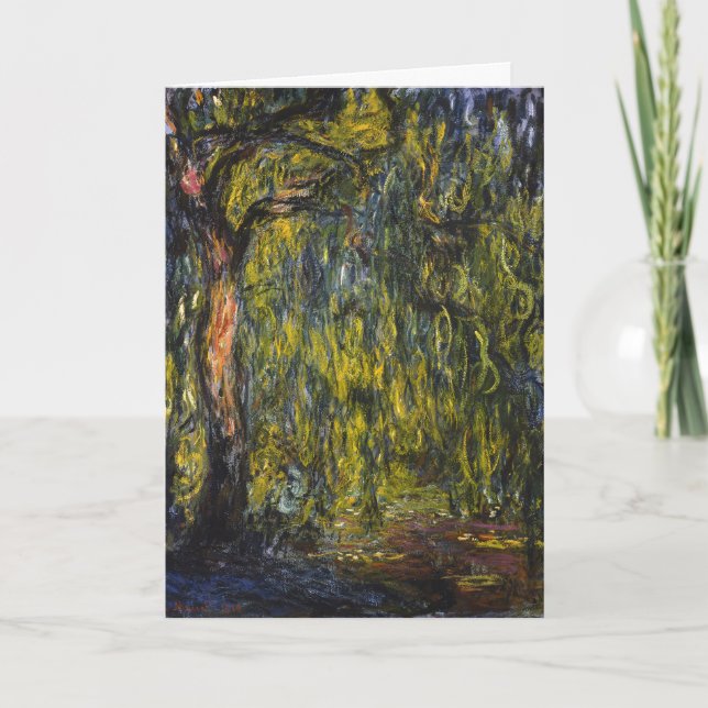 Claude Monet Trauerweide Impressionistische Kunst Karte (Vorderseite)