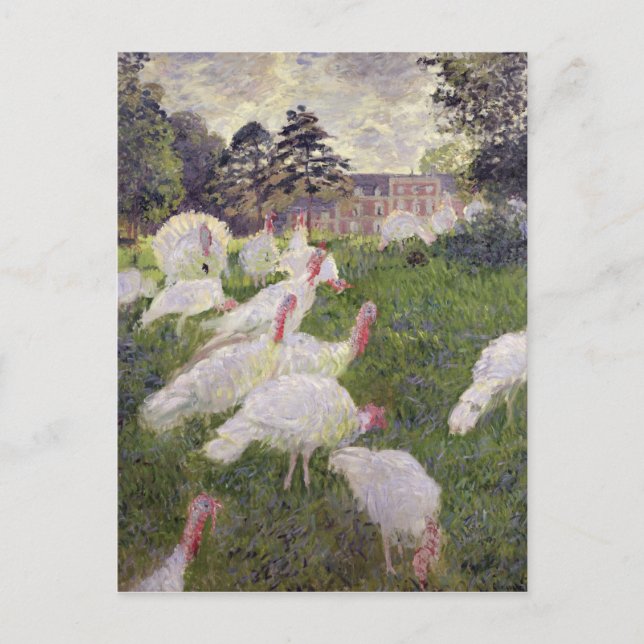 Claude Monet | Truthühner im Schloss von Rottembou Postkarte (Vorderseite)