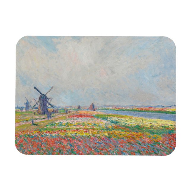 Claude Monet - Tulip Fields bei Den Haag Magnet (Horizontal)