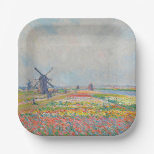Claude Monet - Tulip Fields bei Den Haag Pappteller