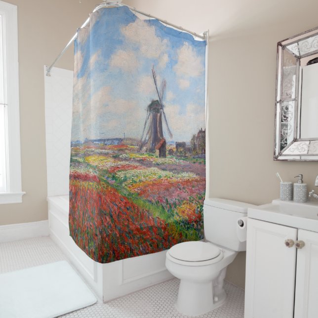 Claude Monet - Tulpenfeld in Holland Duschvorhang (Beispiel)