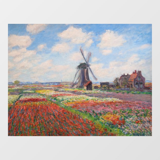 Claude Monet - Tulpenfeld in Holland Fensteraufkleber (Blatt)