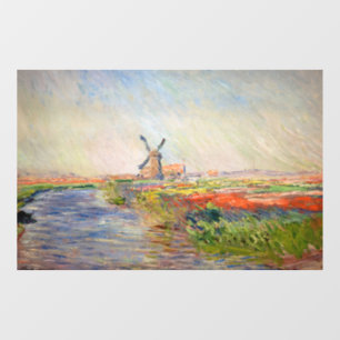 Claude Monet - Tulpenfeld in Holland Fensteraufkleber