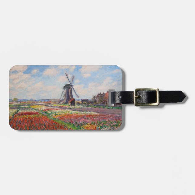 Claude Monet - Tulpenfeld in Holland Gepäckanhänger (Vorderseite horizontal)