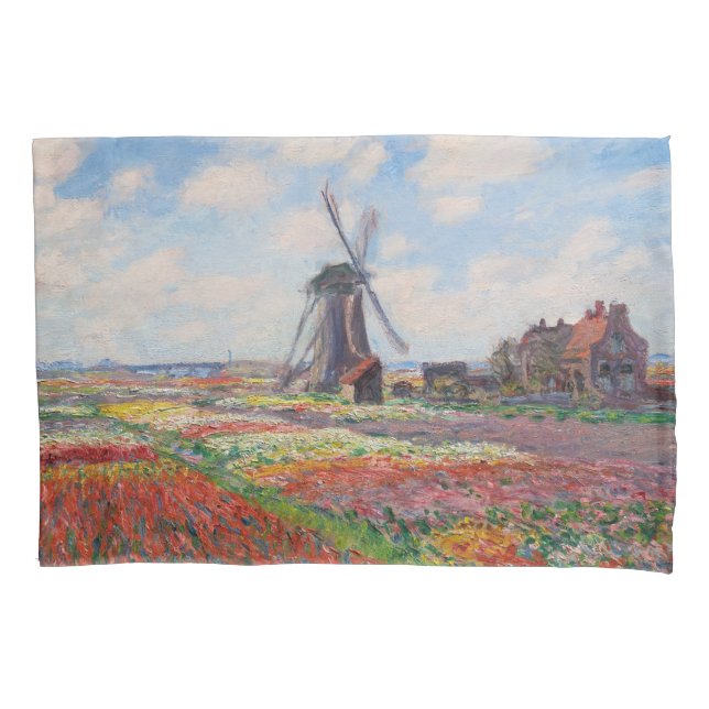 Claude Monet - Tulpenfeld in Holland Kissenbezug (Vorderseite)