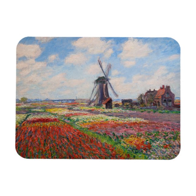 Claude Monet - Tulpenfeld in Holland Magnet (Horizontal)