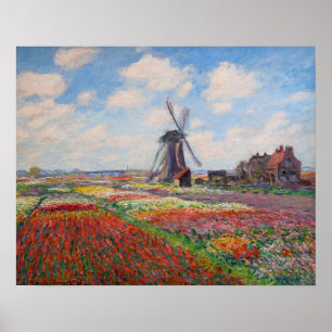 Claude Monet - Tulpenfeld in Holland Poster