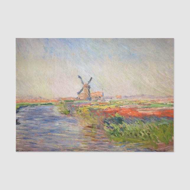 Claude Monet - Tulpenfeld in Holland Seidenpapier (Vorderseite)