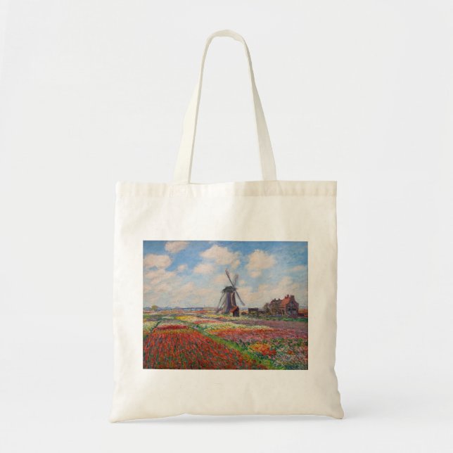 Claude Monet - Tulpenfeld in Holland Tragetasche (Vorne)