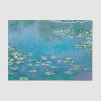 Claude Monet Turquoise Decoupage Water Lilly Seidenpapier
