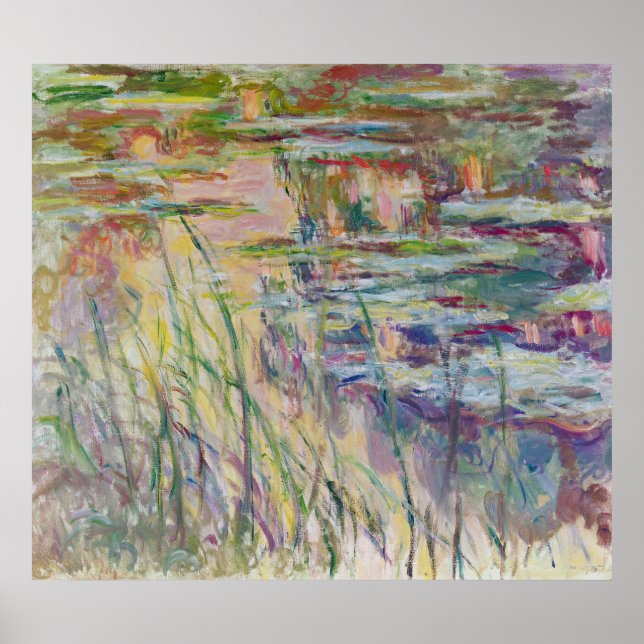 Claude Monet | Überlegungen zum Wasser, 1917 Poster (Vorne)