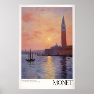 Claude Monet Venedig Sonnenuntergang Reflexion Wan Poster