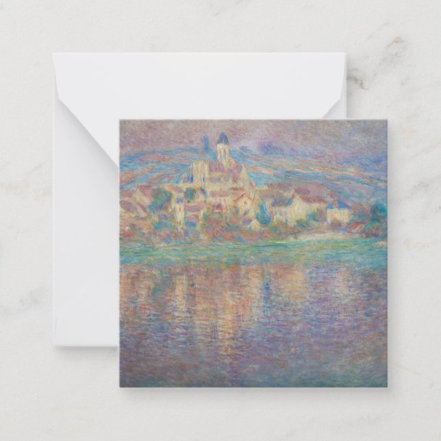 Claude Monet - Vetheuil, Sunset Mitteilungskarte (Vorderseite)