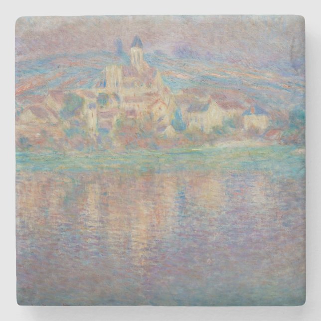 Claude Monet - Vetheuil, Sunset Steinuntersetzer (Vorderseite)