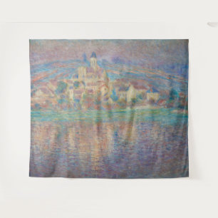 Claude Monet - Vetheuil, Sunset Wandteppich