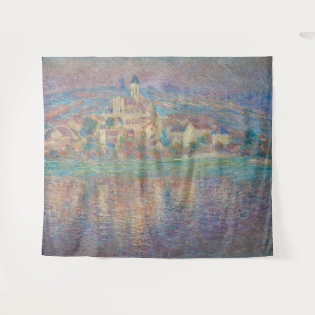Claude Monet - Vetheuil, Sunset Wandteppich (Vorderseite (Horizontal))