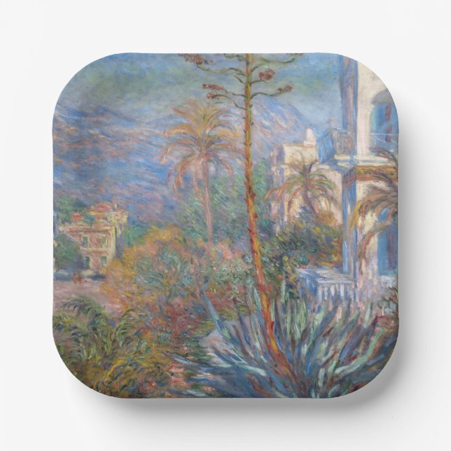 Claude Monet - Villas in Bordighera Pappteller (Vorderseite)