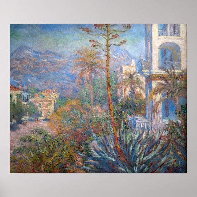 Claude Monet - Villas in Bordighera Poster (Vorne)