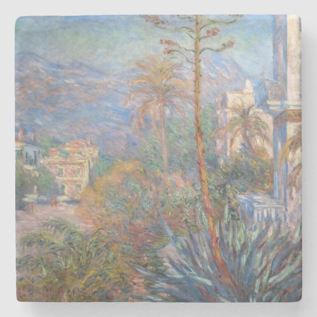 Claude Monet - Villas in Bordighera Steinuntersetzer (Vorderseite)
