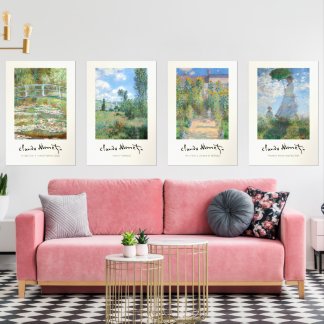 Claude Monet Vintag Masterworks Bilderwand Sets