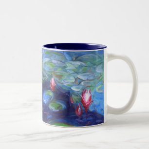 Claude Monet: Wasser-Lilien 2 Zweifarbige Tasse