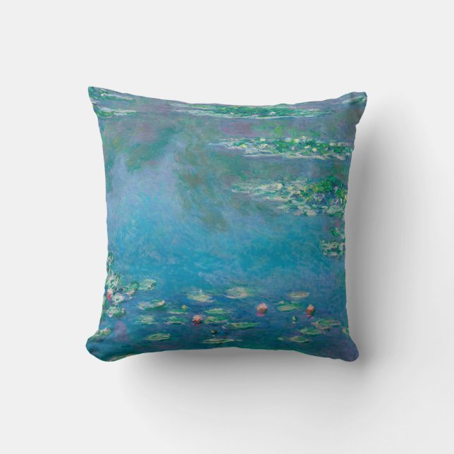 Claude Monet. Wasser Lilien. Französischer Impress Kissen (Vorderseite)
