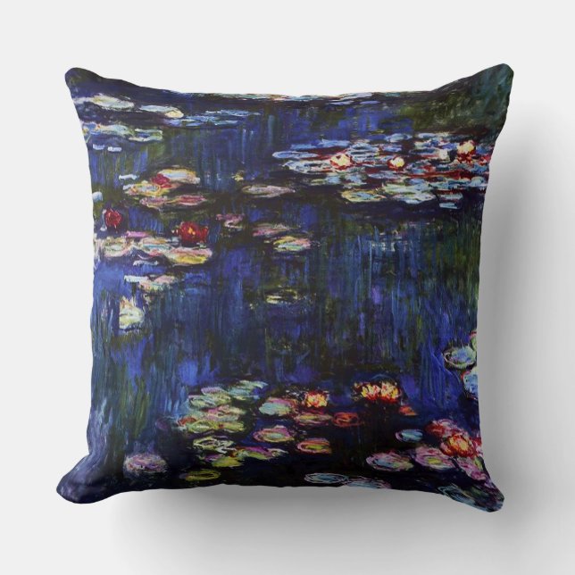Claude Monet-Wasser-Lilien Kissen (Vorderseite)
