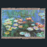 Claude Monet-Wasser-Lilien-Teich Decke<br><div class="desc">Wasser-Lilien, C. 1916, ist eine einer Reihe von über zweihundert Wasserlilien-Blumenmalereien durch französischen Impressionismuskünstler Claude Monet, der sie an seinem Gartenteichanfang im frühen 1900's malt. Zu dieser Zeit konstruierte er seinen Blumengarten mit der Absicht, um sie als Inspiration zu verwenden, um plein Luft-Blumenmalereien zu schaffen. Er fügte einen Teich, mit...</div>