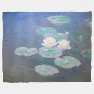 Claude Monet - Wasserlilien, Abend-Effekt Fleecedecke